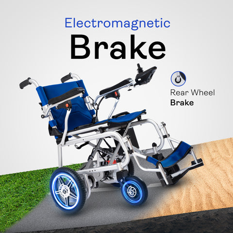Alton Mobility ARTEMIS PRO-Lightweight Foldable Electric Wheelchair 500W 12 miles (Blue)