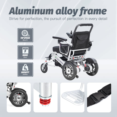 Alton Mobility Electric Wheelchair One Click Automatic Fold and Unfold - Wolf Series