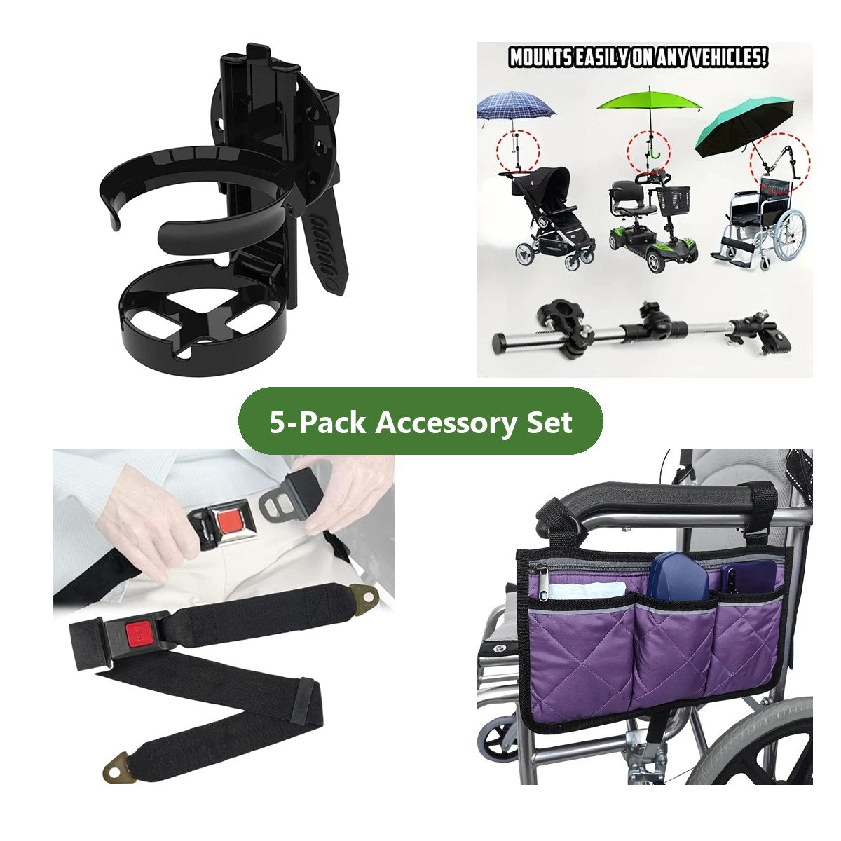 Wheelchair Accessories & Replacement Parts - Alton Mobility 5-Piece