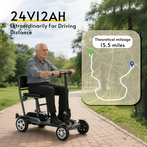 Lynx All-Terrain Electric Mobility Scooter – Foldable, Long Range, 300W Motor