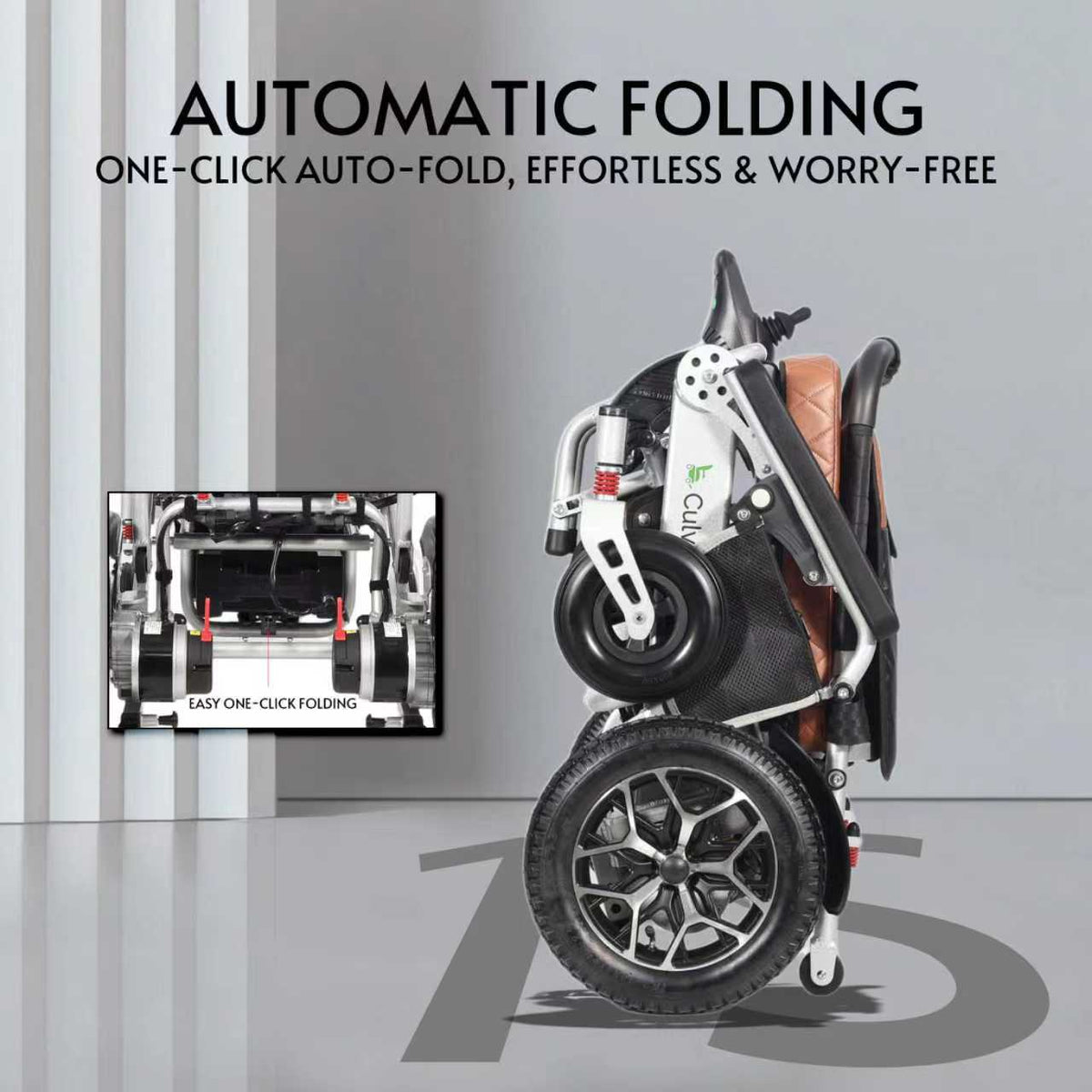 Alton Mobility WOLF Remote Auto-Folding Power Wheelchair – 20-Mile Range