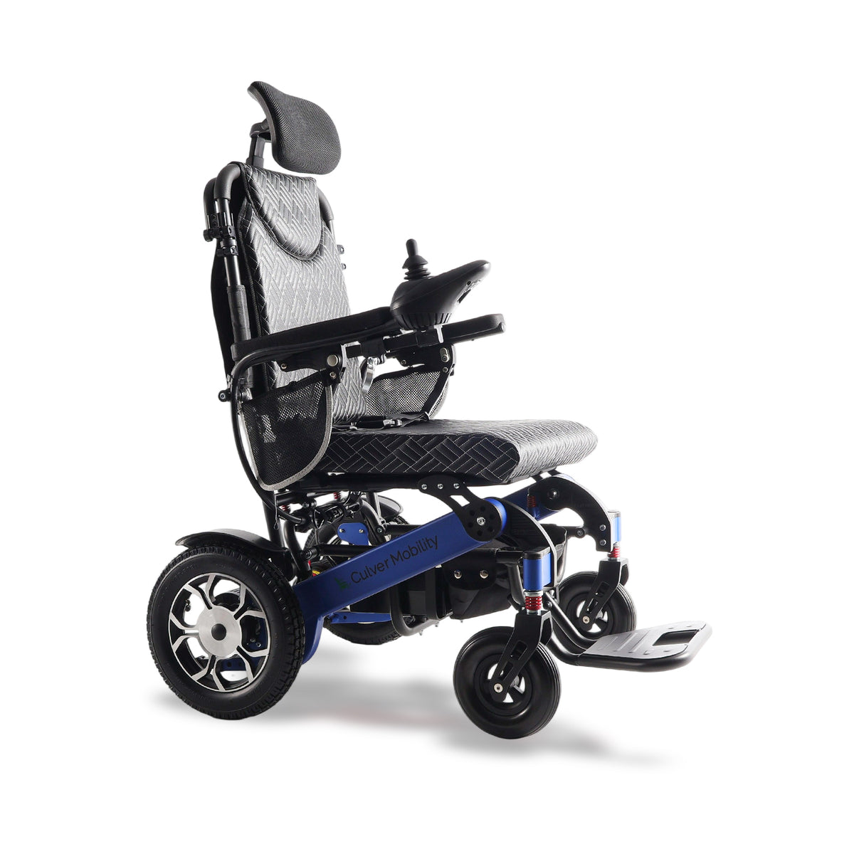 Alton Mobility SHAWK Reclining Folding Power Wheelchair (Blue) – Remote Control