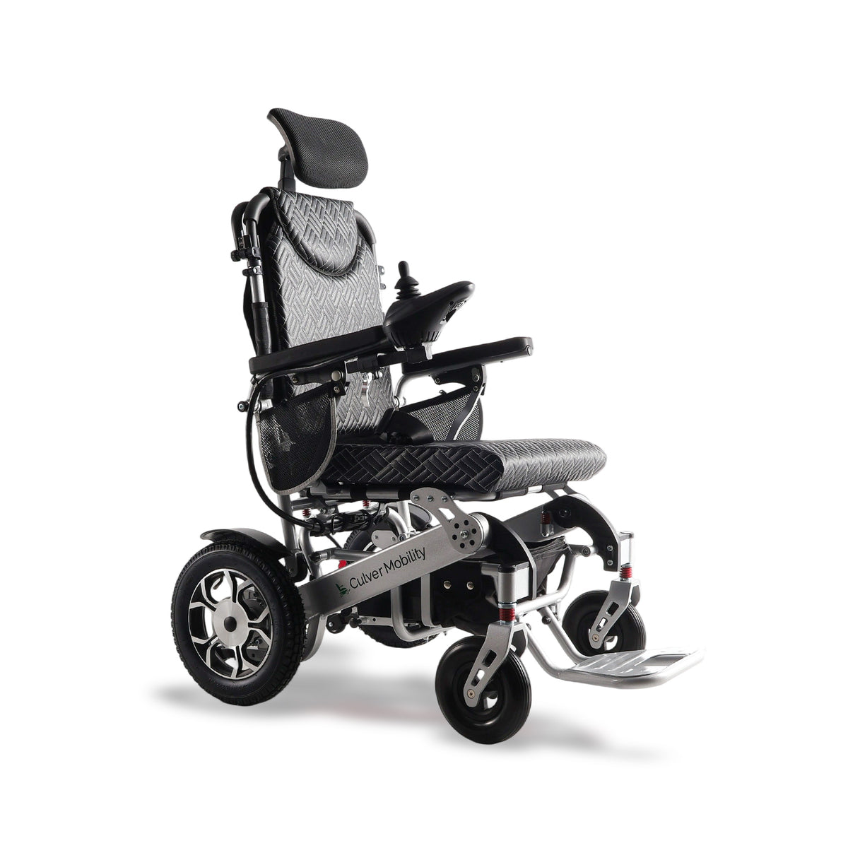 Alton Mobility SHAWK Reclining Folding Power Wheelchair (Silver) – Remote Control