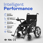 Alton Mobility ARTEMIS Folding Power Wheelchair (Black) – 13-Mile Range
