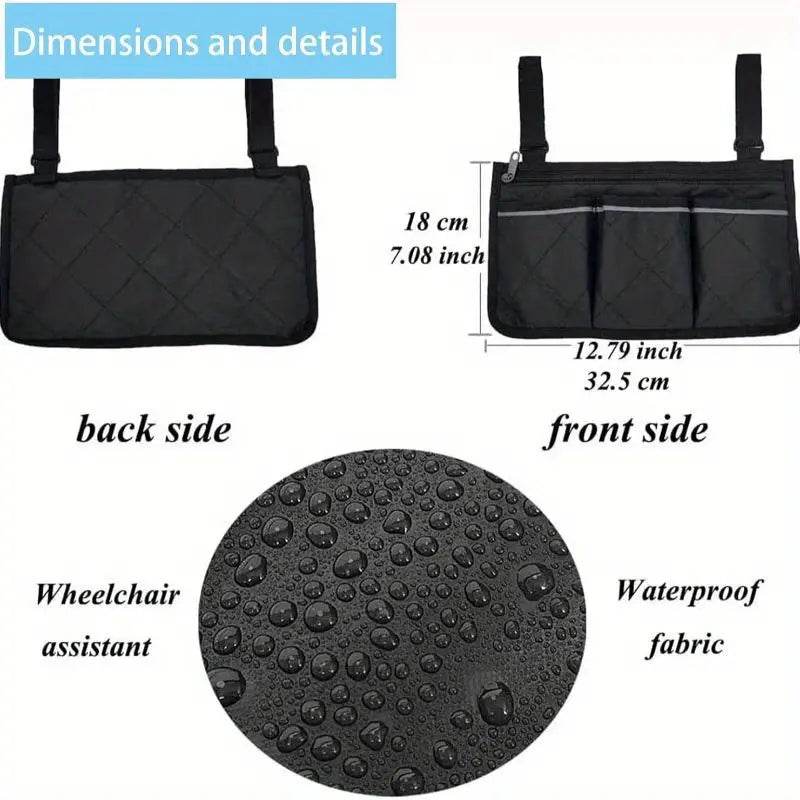 Alton Mobility Universal Wheelchair Side Pouch Organizer