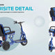 Alton Mobility Folding Mobility Scooter For 300 Lbs - 3 Wheel Lightweight Travel Scooters (Blue) COUGAR