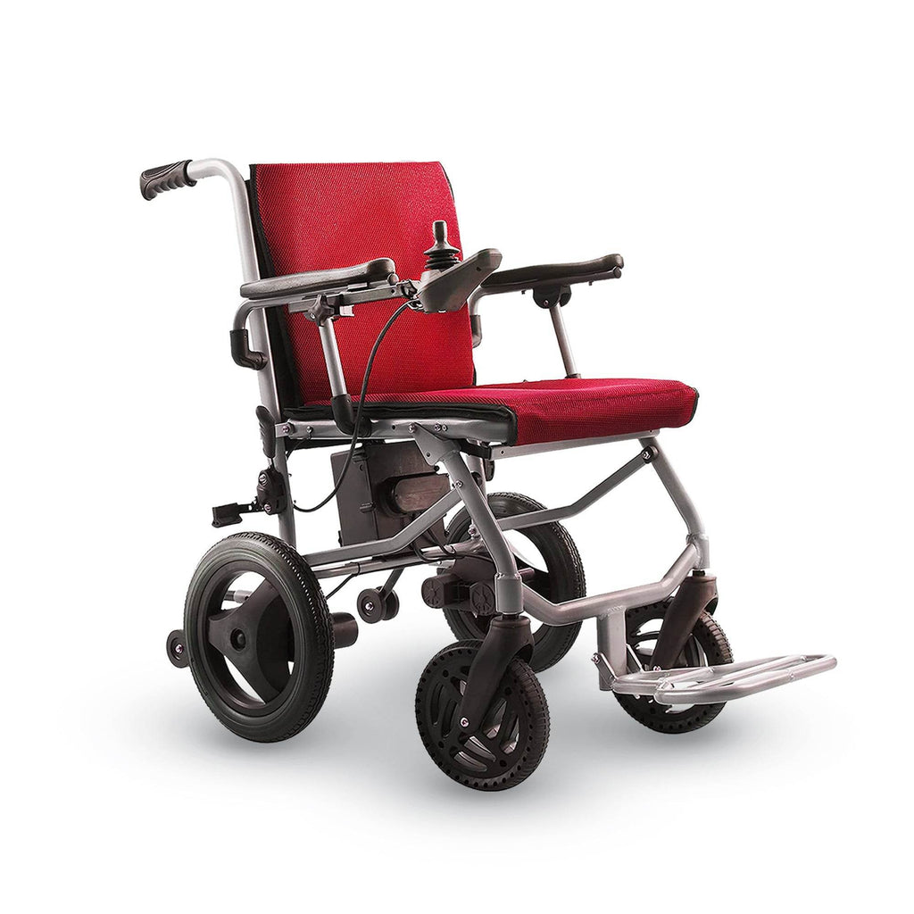 Alton Mobility KANO Ultra-Light Travel Power Wheelchair (Red) – 35 lb
