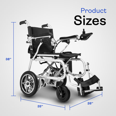 Alton Mobility ARTEMIS PRO-Lightweight Foldable Electric Wheelchair 500W 12 miles (Black)