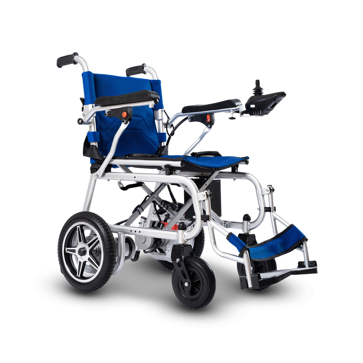 Alton Mobility ARTEMIS PRO Lightweight Folding Power Wheelchair (Blue) – 500W, 50 lb