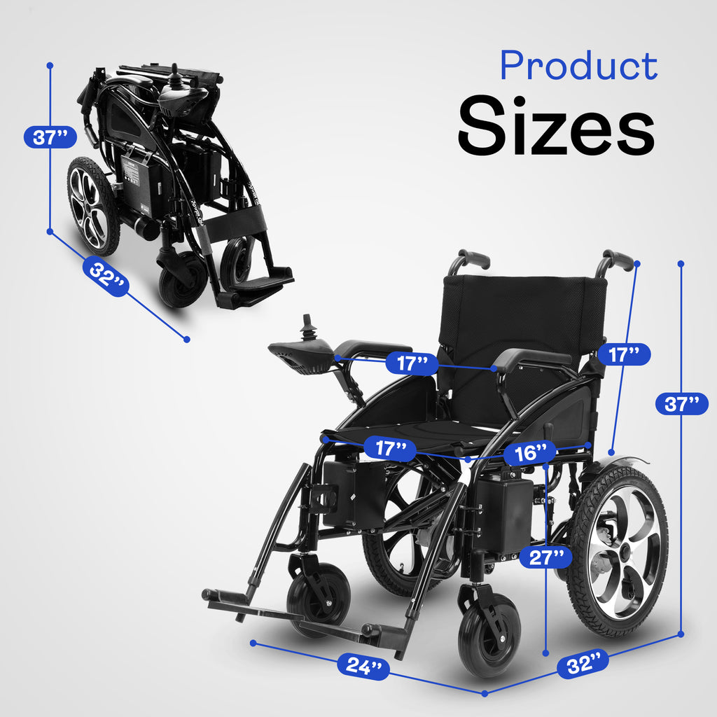 Alton Mobility ARTEMIS Folding Power Wheelchair (Black) – 13-Mile Range
