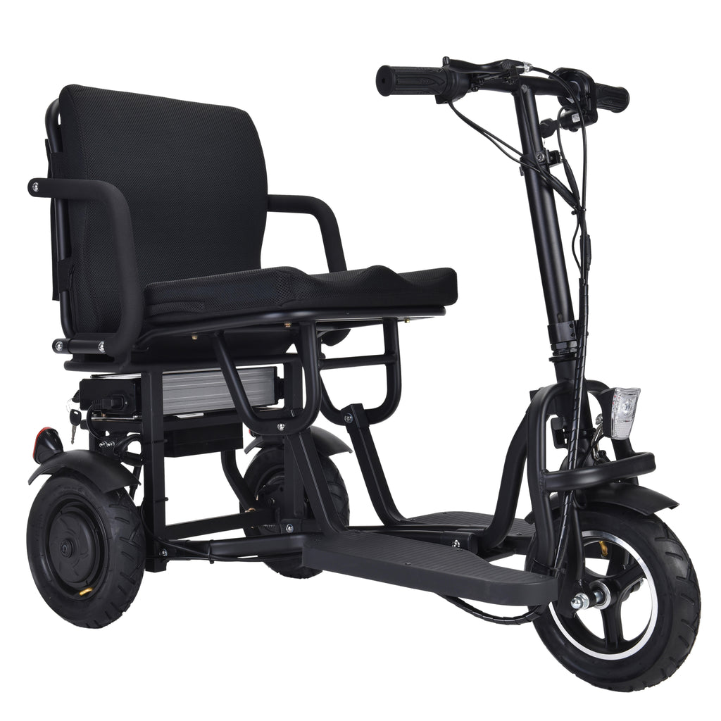 Alton Mobility COUGAR 3-Wheel Folding Mobility Scooter (Black) – 25-Mile Range