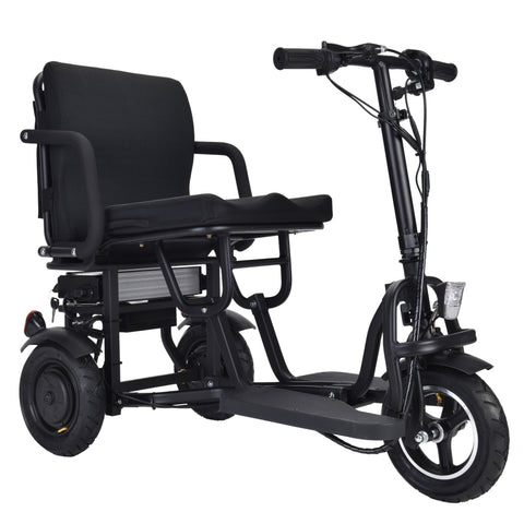 COUGAR - Foldable 3 Wheel Electric Mobility Scooter - Black