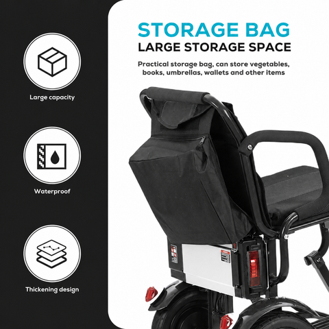 COUGAR - Foldable 3 Wheel Electric Mobility Scooter - Black