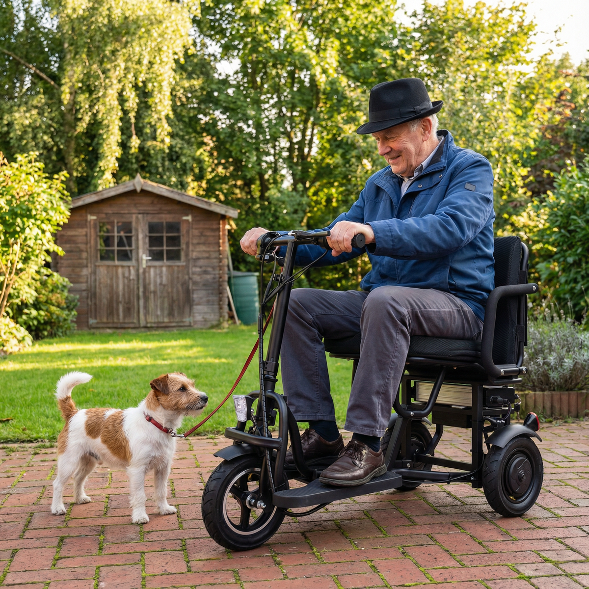 Alton Mobility COUGAR 3-Wheel Folding Mobility Scooter (Black) – 25-Mile Range