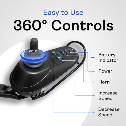ARTEMIS Lightweight Electric Wheelchair - Blue - 265 lbs Capacity