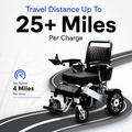 Alton Mobility Heavy Duty Folding Electric Wheelchair WOLF (Black) 330 lbs Capacity 25 Miles Longer Range