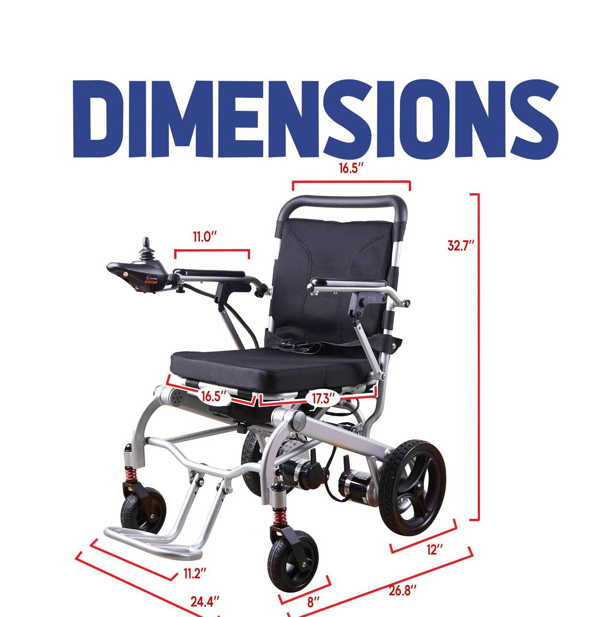 Alton Mobility RAGER Lightweight Folding Power Wheelchair – 40 lb, 1-Second Fold
