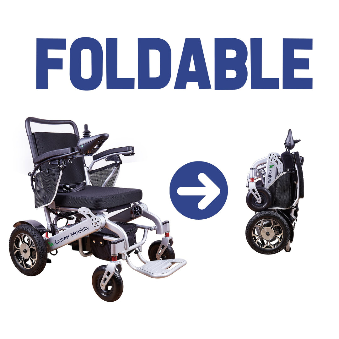 Lightweight Electric Folding Wheelchair With Lithium Battery