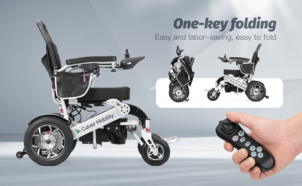 Alton Mobility WOLF Auto-Folding Aluminum Power Wheelchair – Folds to 13 in High