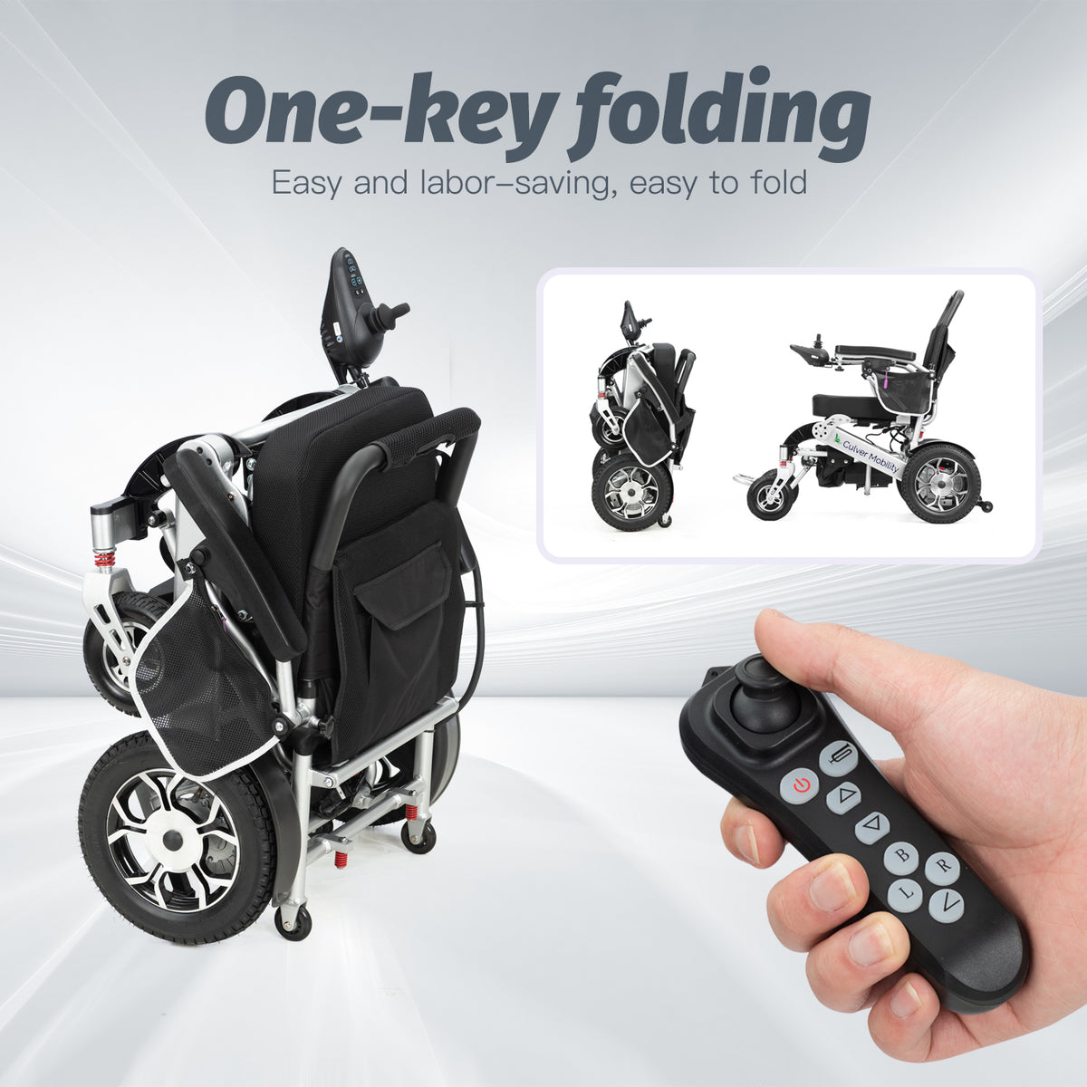 Alton Mobility WOLF Auto-Folding Aluminum Power Wheelchair – Folds to 13 in High